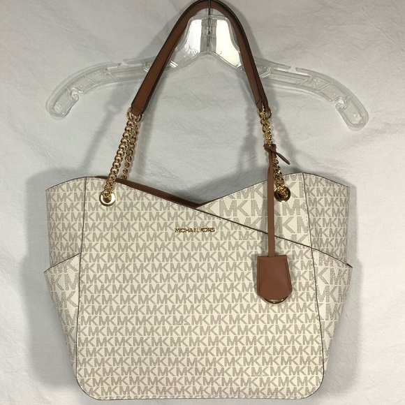 Michael Kors Jet Set Travel Large Chain Shoulder Tote Bag - Picture 1 of 14